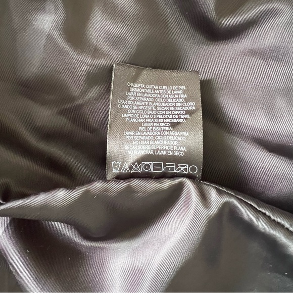 Tahari Leopard Print Puffer Coat with Faux Fur Collar, Size M - Picture 7 of 8